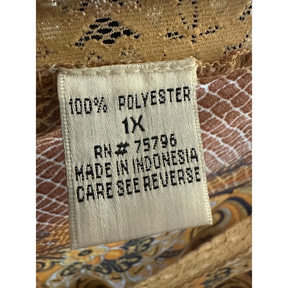 Vintage Caran New York Womans Y2K Babydoll Top Size 1X Fairy Lace Trim Artsy - Picture 4 of 11